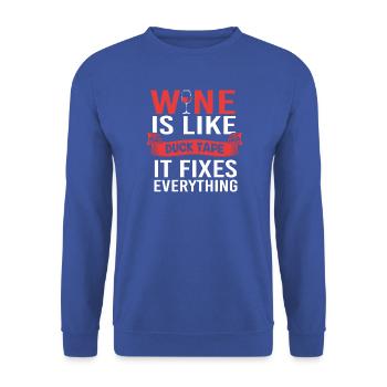 Wein Sommelier Feinschmecker - Unisex Pullover - Royalblau - Vorne - Alina (178cm) & Michal (187cm)