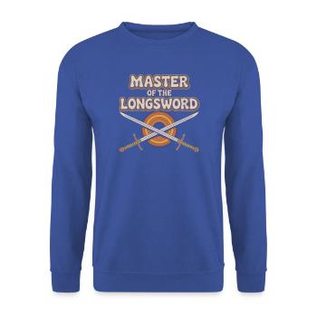 Meister des Langschwert-Emblems - Unisex Pullover - Royalblau - Vorne - Alina (178cm) & Michal (187cm)
