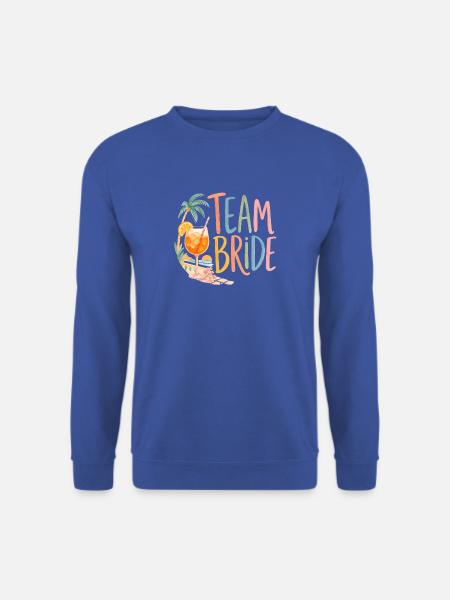 Team Bride! Palmen & Coctails - Unisex Pullover - Royalblau