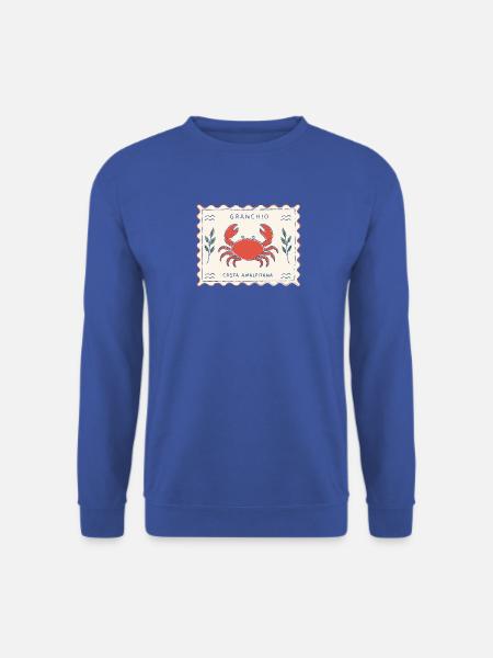 Amalfi-Krabben-Stempelkunst - Unisex Pullover - Royalblau
