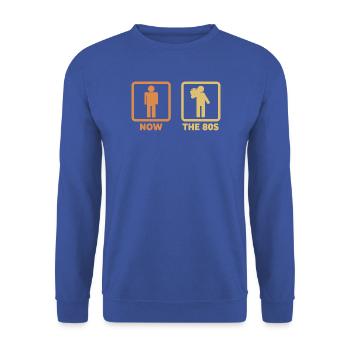 Ich als 80er Liebhaber - Unisex Pullover - Royalblau - Vorne - Alina (178cm) & Michal (187cm)