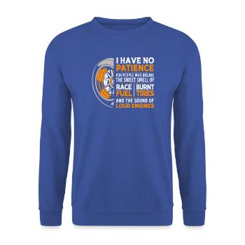 Drag Race - Unisex Pullover - Royalblau - Vorne - Alina (178cm) & Michal (187cm)
