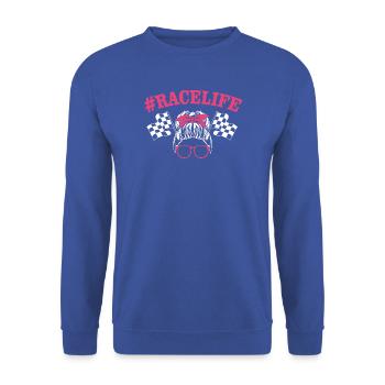 Drag Race - Unisex Pullover - Royalblau - Vorne - Alina (178cm) & Michal (187cm)