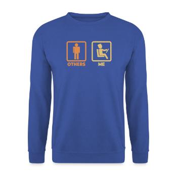 Busfahrer Strichmännchen - Unisex Pullover - Royalblau - Vorne - Alina (178cm) & Michal (187cm)