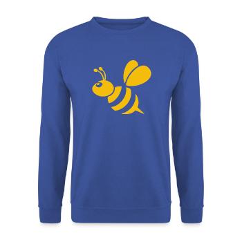 Bienchen - Unisex Pullover - Royalblau - Vorne - Alina (178cm) & Michal (187cm)