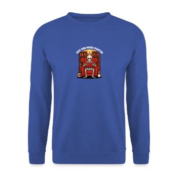 Skelett Lesen Buch Makaber Literatur Leseratte - Unisex Pullover - Royalblau - Vorne - Alina (178cm) & Michal (187cm)