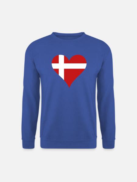 Dänisches Herz mit Fahne - Unisex Pullover - Royalblau