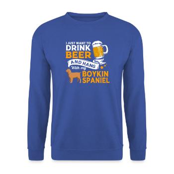 Boykin Spaniel - Unisex Pullover - Royalblau - Vorne - Alina (178cm) & Michal (187cm)