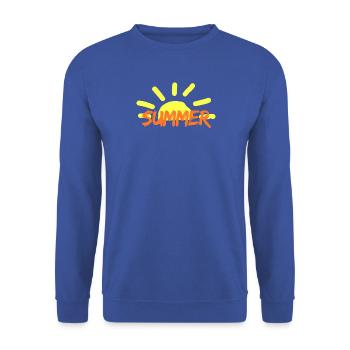 Sommer - Unisex Pullover - Royalblau - Vorne - Alina (178cm) & Michal (187cm)