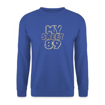 89 - Unisex Pullover - Royalblau - Vorne - Alina (178cm) & Michal (187cm)