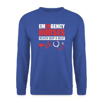 Notfall Krankenschwester - Unisex Pullover - Royalblau - Vorne - Alina (178cm) & Michal (187cm)