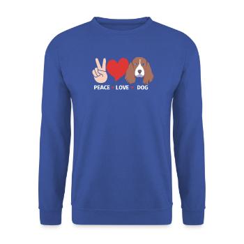 Springer Spaniel Hund - Unisex Pullover - Royalblau - Vorne - Alina (178cm) & Michal (187cm)