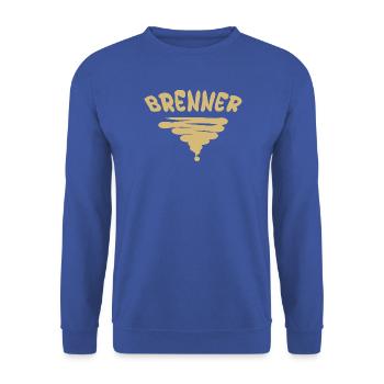 Brenner als Style - Unisex Pullover - Royalblau - Vorne - Alina (178cm) & Michal (187cm)