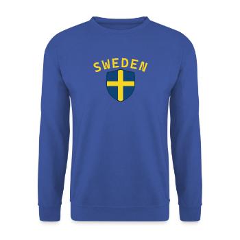 Schweden Hallo Schweden - Unisex Pullover - Royalblau - Vorne - Alina (178cm) & Michal (187cm)
