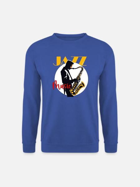 Jazz Music – Retro Jazz Club & Music Lover - Unisex Pullover - Royalblau