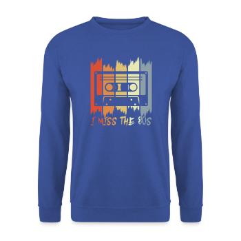 Ich vermisse die 80er - Unisex Pullover - Royalblau - Vorne - Alina (178cm) & Michal (187cm)