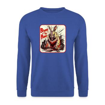 Horror Hase Fun - Unisex Pullover - Royalblau - Vorne - Alina (178cm) & Michal (187cm)
