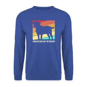 Chesapeake Bay Retriever - Unisex Pullover - Royalblau - Vorne - Alina (178cm) & Michal (187cm)