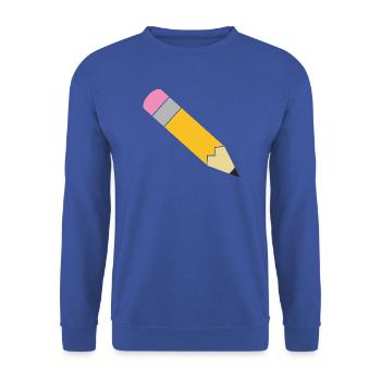 Bleistift - Unisex Pullover - Royalblau - Vorne - Alina (178cm) & Michal (187cm)