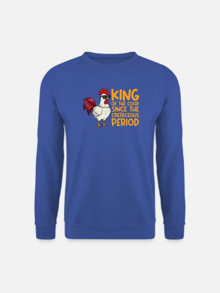 Farmer Rooster Flock Poultry Chicken - Unisex Pullover - Royalblau