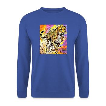 Gepard - Unisex Pullover - Royalblau - Vorne - Alina (178cm) & Michal (187cm)