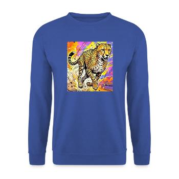 Gepard - Unisex Pullover - Royalblau - Vorne - Alina (178cm) & Michal (187cm)