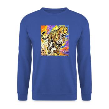 Gepard - Unisex Pullover - Royalblau - Vorne - Alina (178cm) & Michal (187cm)
