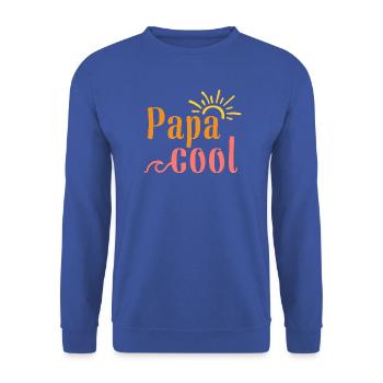 Cool Dad – Papa Geschenkidee - Unisex Pullover - Royalblau - Vorne - Alina (178cm) & Michal (187cm)