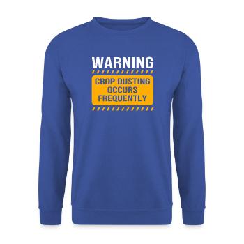 Crop Duster Flugzeug Pilot - Unisex Pullover - Royalblau - Vorne - Alina (178cm) & Michal (187cm)