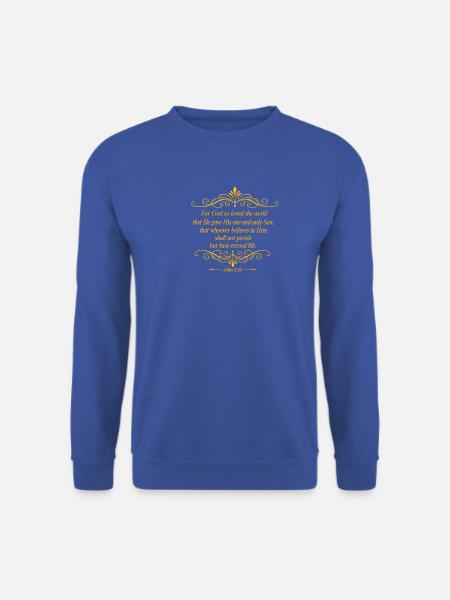 NEU – Gott liebt uns. - Unisex Pullover - Royalblau