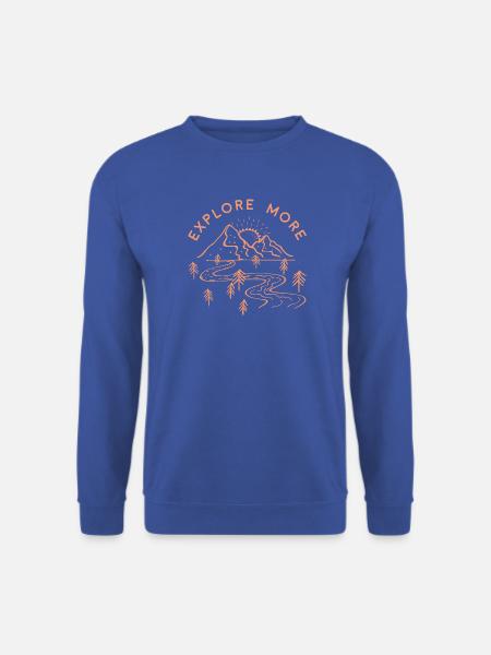 Entdecken-mehr-Orange-Design - Unisex Pullover - Royalblau