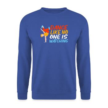 Breakdance - Unisex Pullover - Royalblau - Vorne - Alina (178cm) & Michal (187cm)