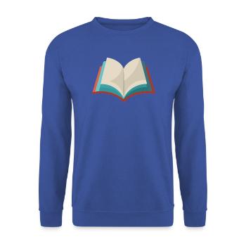 Open Book - Unisex Pullover - Royalblau - Vorne - Alina (178cm) & Michal (187cm)
