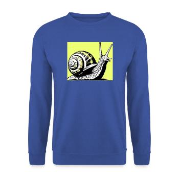 Escargot - Sweat-shirt Unisexe - bleu royal - Devant - Alina (178cm) & Michal (187cm)