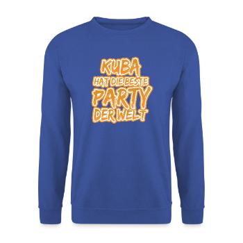 Kuba - Unisex Pullover - Royalblau - Vorne - Alina (178cm) & Michal (187cm)