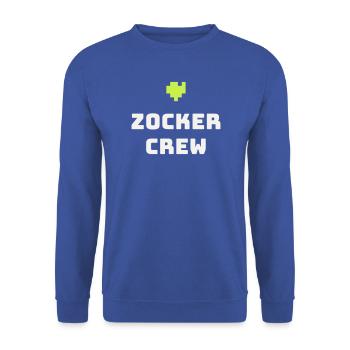Gamer Crew Gaming Gamer Pixel Console Gift - Unisex Sweatshirt - royal blue - Front - Alina (178cm) & Michal (187cm)