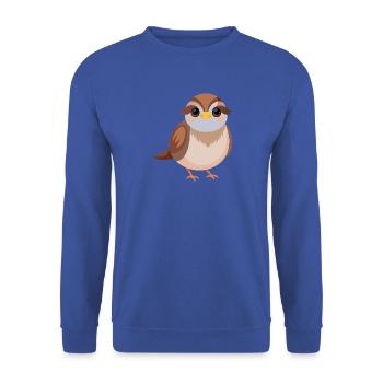 Babysperling - Unisex Pullover - Royalblau - Vorne - Alina (178cm) & Michal (187cm)