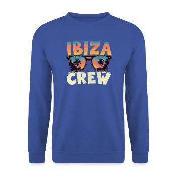 Ibiza Crew - Unisex Pullover - Royalblau - Vorne - Alina (178cm) & Michal (187cm)