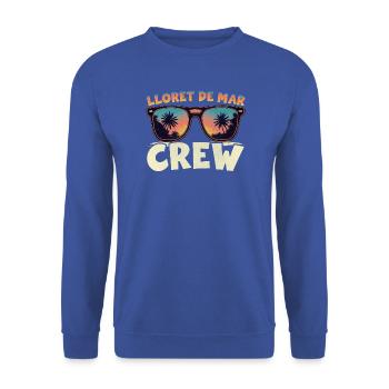 Lloret De Mar Crew - Unisex Pullover - Royalblau - Vorne - Alina (178cm) & Michal (187cm)