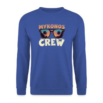 Mykonos Crew - Unisex Pullover - Royalblau - Vorne - Alina (178cm) & Michal (187cm)