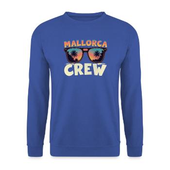 Mallorca Crew - Unisex Pullover - Royalblau - Vorne - Alina (178cm) & Michal (187cm)