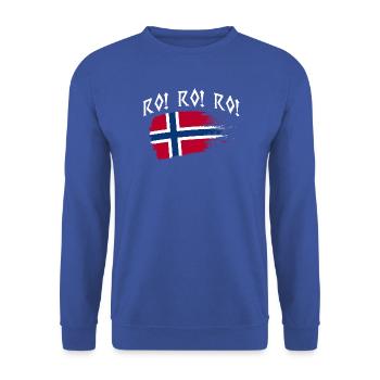 Norway Norge Fjords Scandinavian Ro Viking ship - Unisex Pullover - Royalblau - Vorne - Alina (178cm) & Michal (187cm)