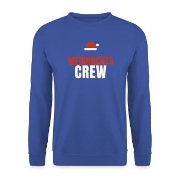 Weihnachts Crew Weihnachtsmütze Familie Team Fest - Unisex Pullover - Royalblau - Vorne - Alina (178cm) & Michal (187cm)