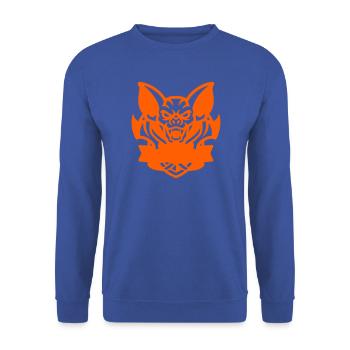 Fledermaus E-Sport Logo - Unisex Pullover - Royalblau - Vorne - Alina (178cm) & Michal (187cm)
