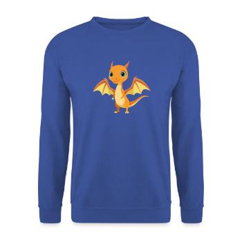 Pterodaktylus - Unisex Pullover - Royalblau - Vorne - Alina (178cm) & Michal (187cm)