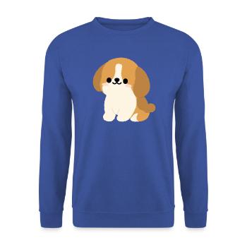Charmanter Spaniel - Unisex Pullover - Royalblau - Vorne - Alina (178cm) & Michal (187cm)