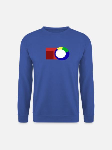 Abstrakte_Rundform_schubst_das_Eckige - Unisex Pullover - Royalblau