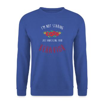 Verhaltenstherapie Therapie Verhalten - Unisex Pullover - Royalblau - Vorne - Alina (178cm) & Michal (187cm)