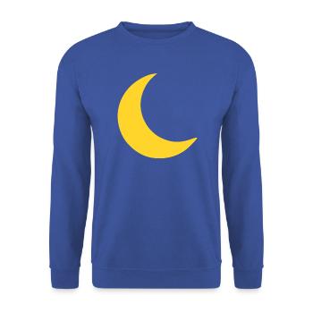 Mond Sichel Gelb - Unisex Pullover - Royalblau - Vorne - Alina (178cm) & Michal (187cm)