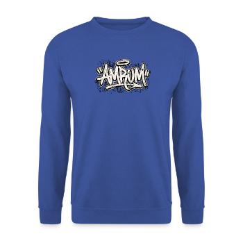 Amrum Graffiti Oldschool Hip Hop - Unisex Sweatshirt - royal blue - Front - Alina (178cm) & Michal (187cm)